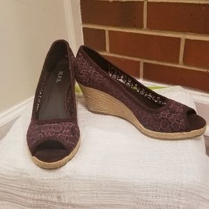 Brown Lace Wedge